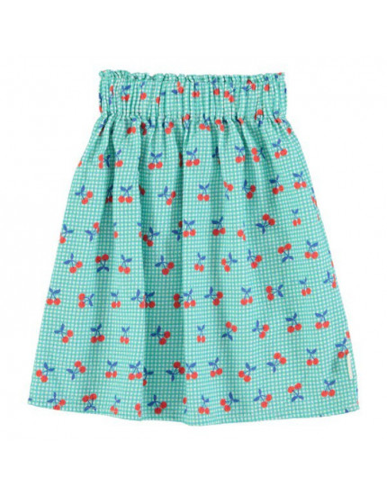 Long Skirt Turquoise & white