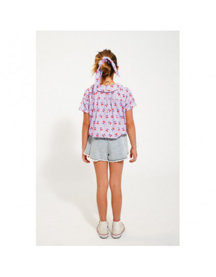 Блуза Peter Pan Collar Purple 4