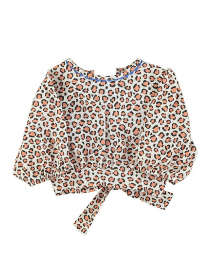 Блуза Cropped with balloon sleeves