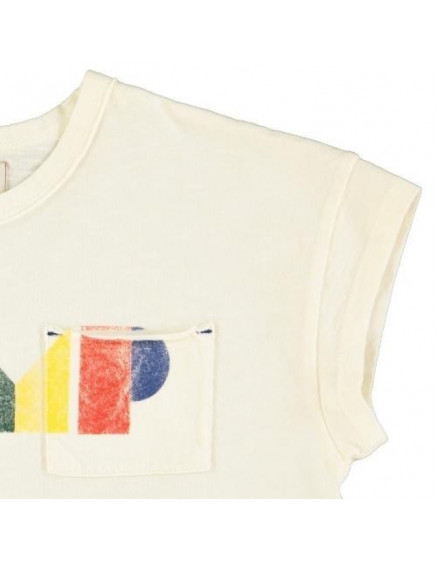T'shirt ecru w/ multicolor 