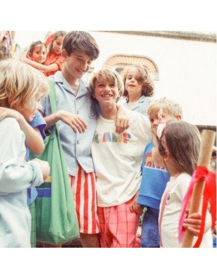 T'shirt ecru w/ multicolor 