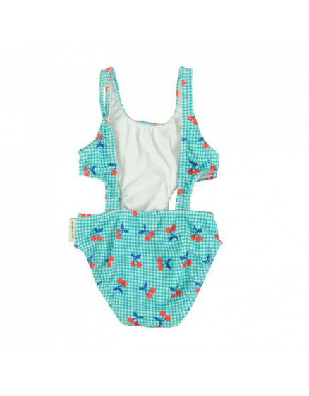 Trikini Turquoise & White 2