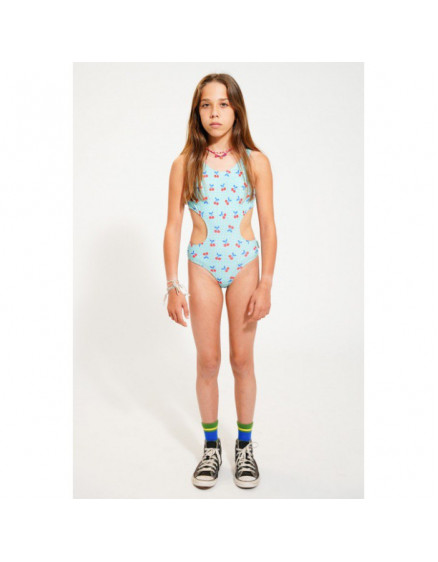 Trikini Turquoise & White 3