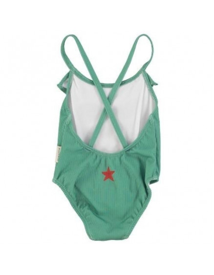Swimsuit With Ruffles Green 2