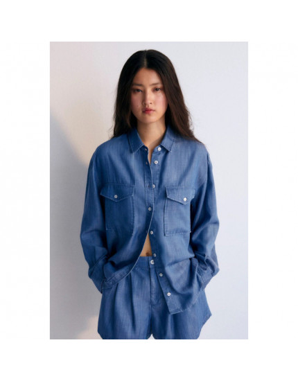 Ophelia Woman Shirt Powder Blue M