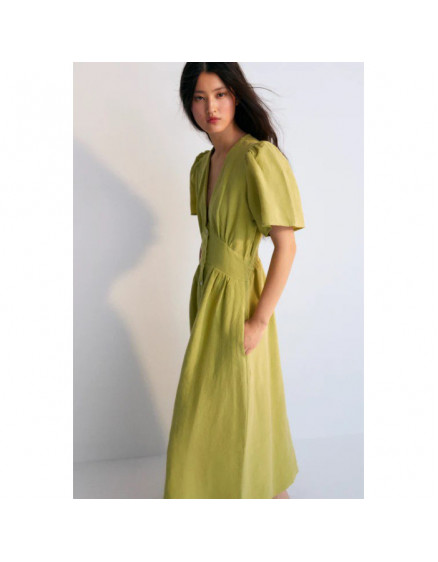Hera Women Long Dress Palm 3