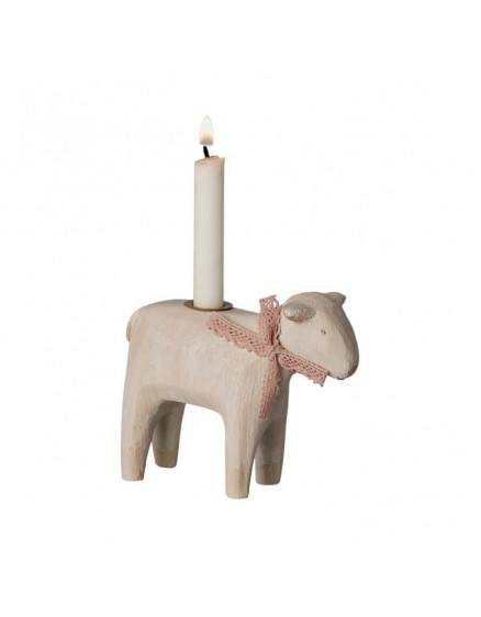 Candle holder, Lamb - Rose