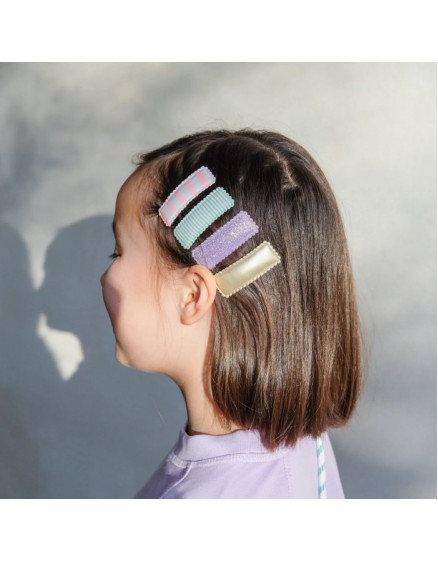 4 x Заколки Stripy Rectangular Clic Clacs 2