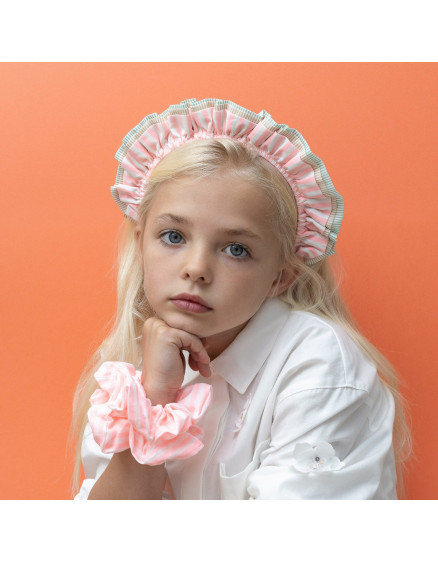Stripe Ruffle Alice Band 4