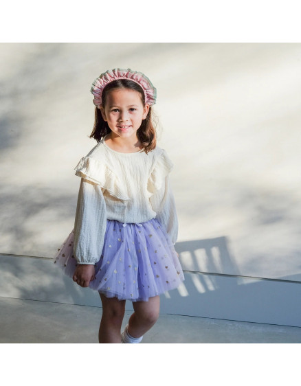 Stripe Ruffle Alice Band 2