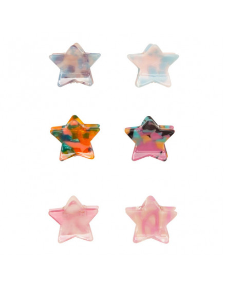 6 x Mini Star Claw Clips