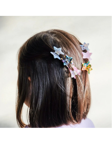 6 x Mini Star Claw Clips 4