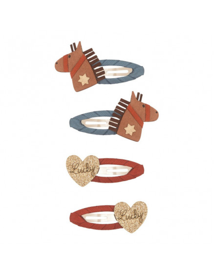 4 х Заколки Lucky Horse Clip Set