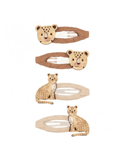 4 х Заколки Larry Leopard Clic Clacs