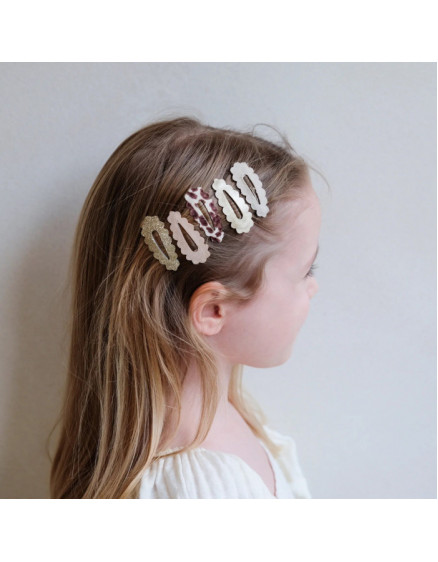 5 х Leopard Scalloped Mini Clic Clacs 3