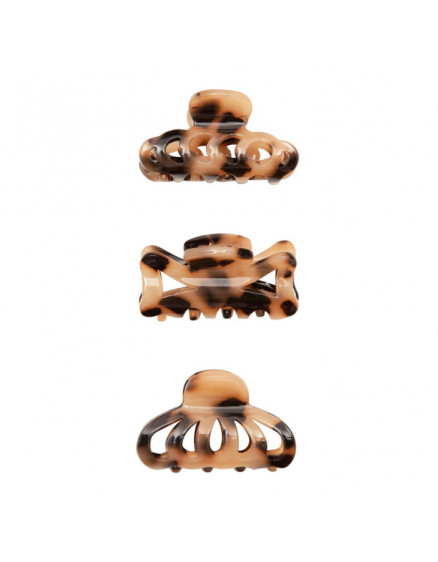 3 х Заколки Assorted Leopard Mini Claw Clips