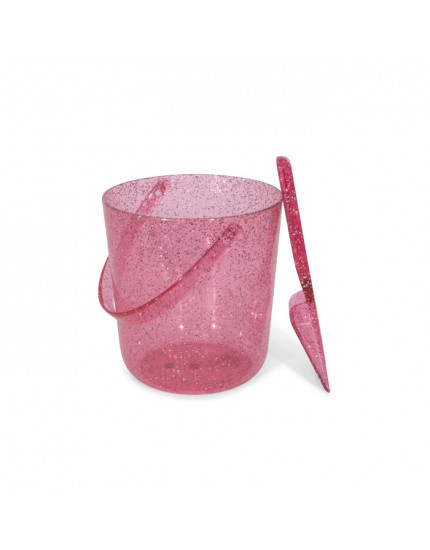 Beach Bucket and Shovel Glitter Pink