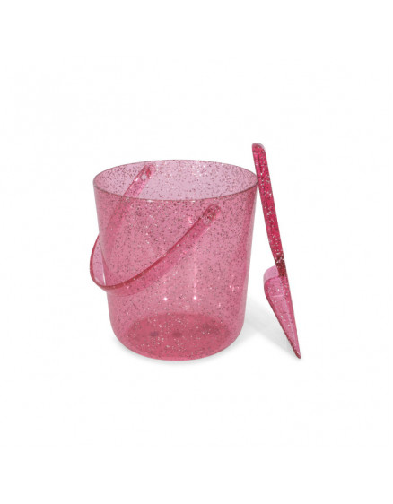 Beach Bucket and Shovel Glitter Pink