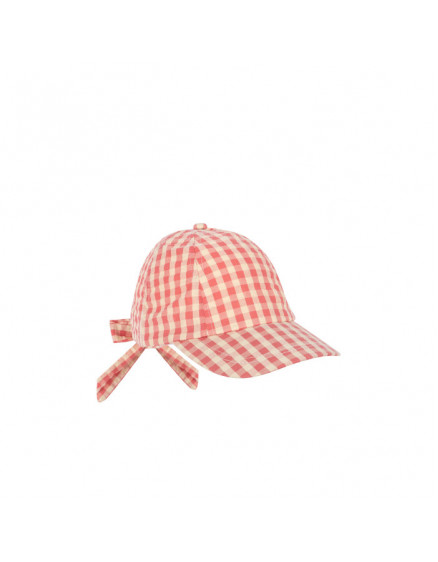Kim Bow Cap Flamingo Check