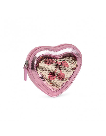 Sequin Tut Heart Rose Wallet