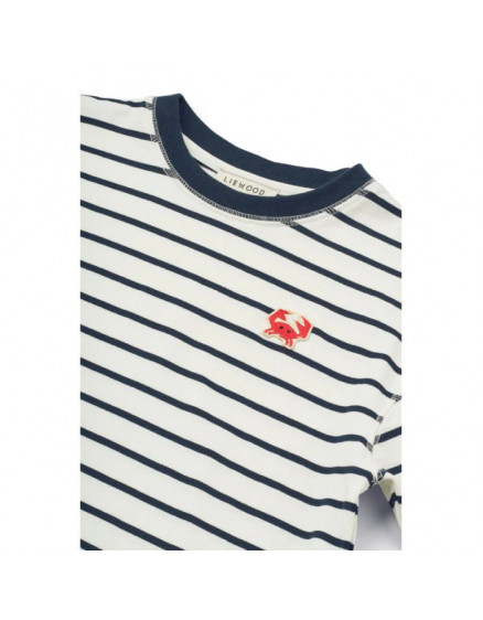 Tyler Stripe Longsleeve T-shirt Navy 4