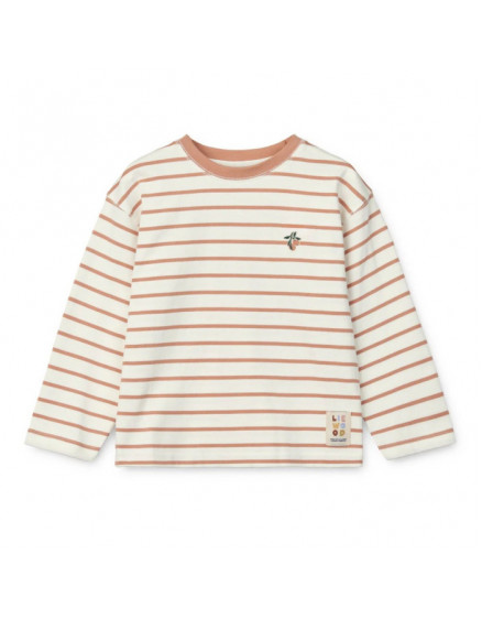 Tyler Stripe Longsleeve T-shirt Tuscany Rose