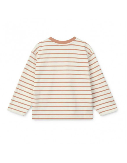 Tyler Stripe Longsleeve T-shirt Tuscany Rose 2