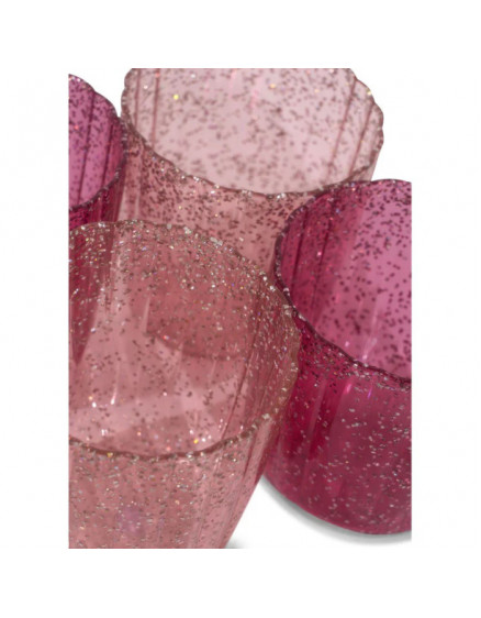 Glitter Cup 4 Pack Sparkling Pink 2