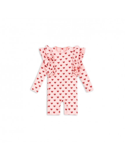 Manuca Frill Onesie Amour Pink