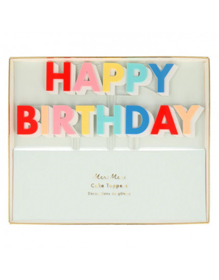 Happy Birthday Acrylic Cake Toppers