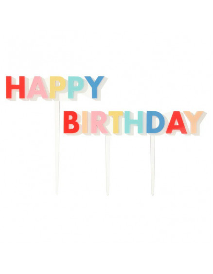 Happy Birthday Acrylic Cake Toppers 2