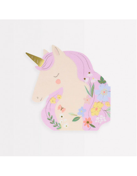 Meadow Unicorns Shaped Napkins 