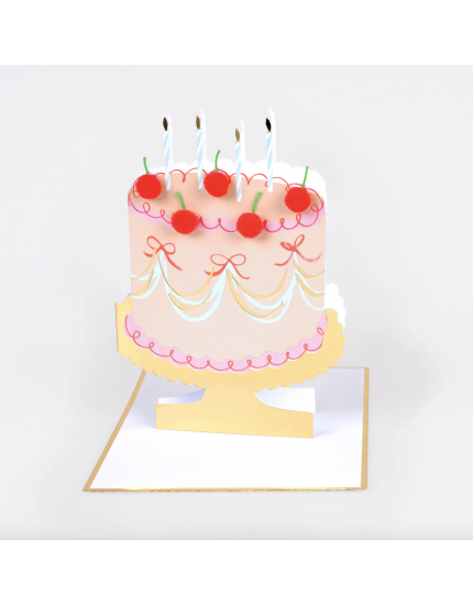 Cherry Cake Birthday Card 