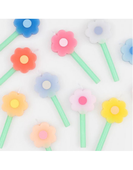 Rainbow Daisy Candles 4