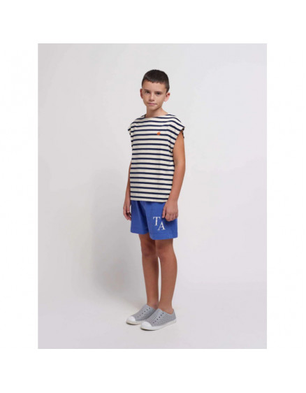 T-shirt nº15 Navy Blue Beige 5