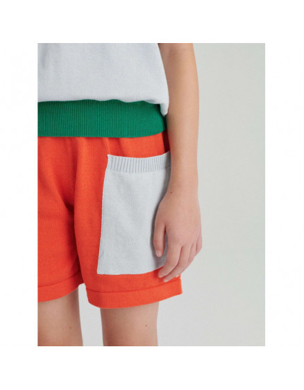 L'orangerie Knitted Shorts  Orange 3