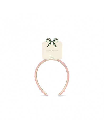 Heart Embroidery Hairbrace Buttercream