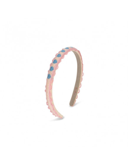 Heart Embroidery Hairbrace Buttercream 3