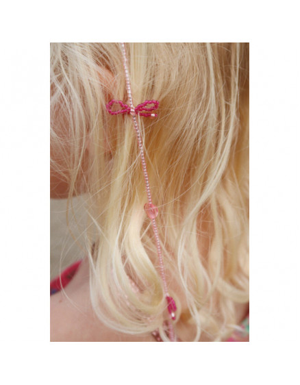 2 Pack Pearly Tassel Hair Clip Pink Bow 3