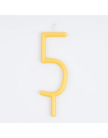 Slim Number 5 Candle