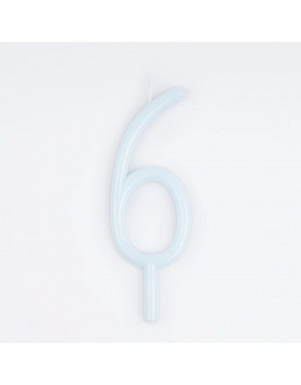 Slim Number 6 Candle