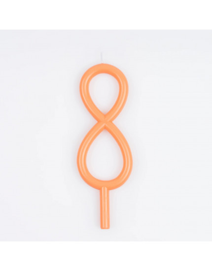 Slim Number 8 Candle