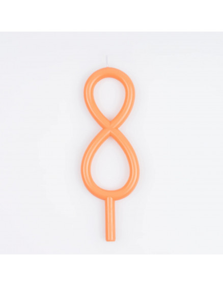 Slim Number 8 Candle
