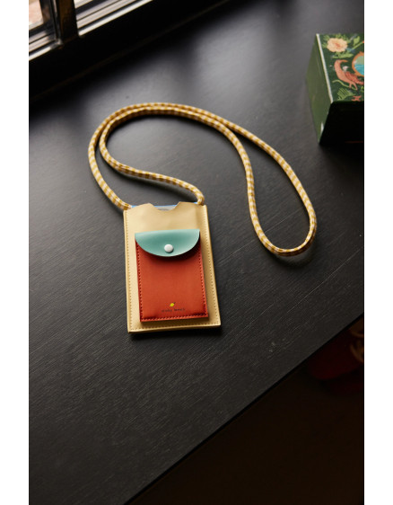 Phone Pouch Sandy Yellow + Rust 4