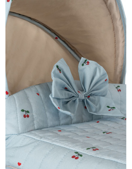 Minnie Bow Doll Pram Cherry Blue Coeur 6