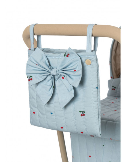 Minnie Bow Doll Pram Cherry Blue Coeur 5