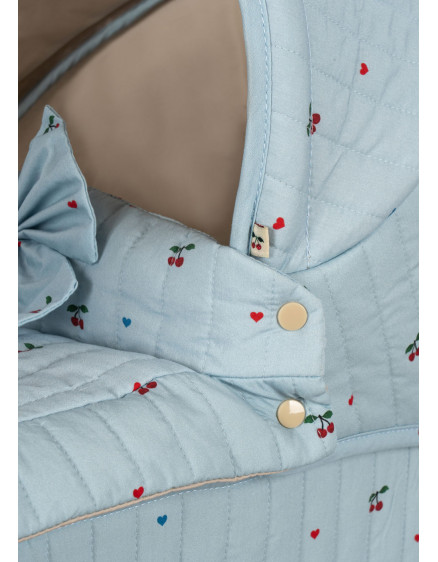 Minnie Bow Doll Pram Cherry Blue Coeur 3