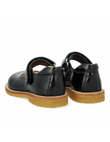 Mary Jane with heart and velcro Black 2