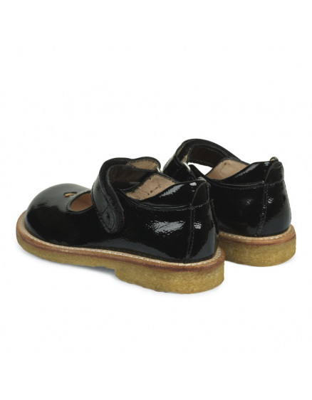 Mary Jane with heart and velcro Black 7