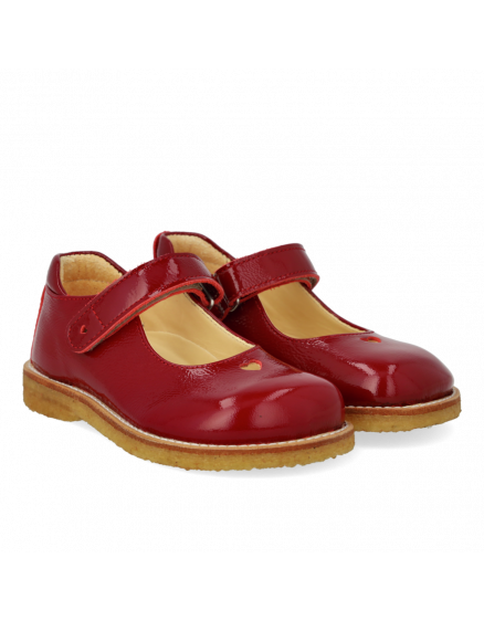 Туфлі Mary Jane with Heart & Velcro Cranberry
